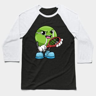 Tennis ball with Tennis racket at Tennis Baseball T-Shirt